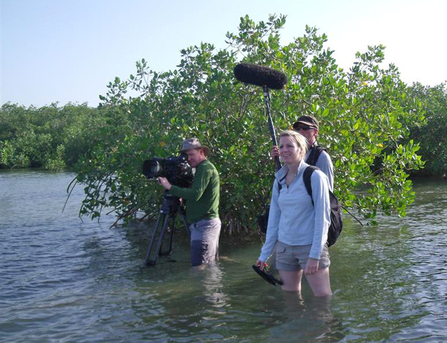 BBC Autumnwatch crew filming Einion in Africa, 2011
