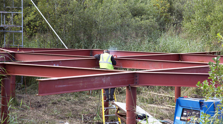 MWT - Steel girder construction on the Observatory