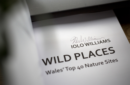 Signed Iolo Williams Wild Places title page